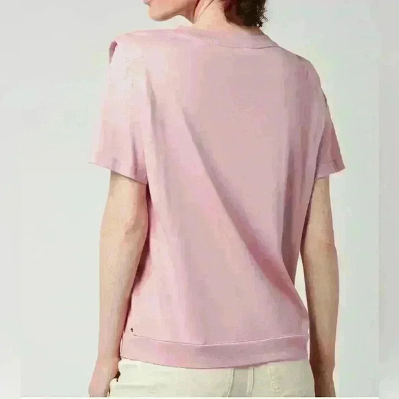 Ted Baker London Women's Klaaraa Structured Shoulder Dusky Pink T-Shirt Size 4. - Picture 9 of 9